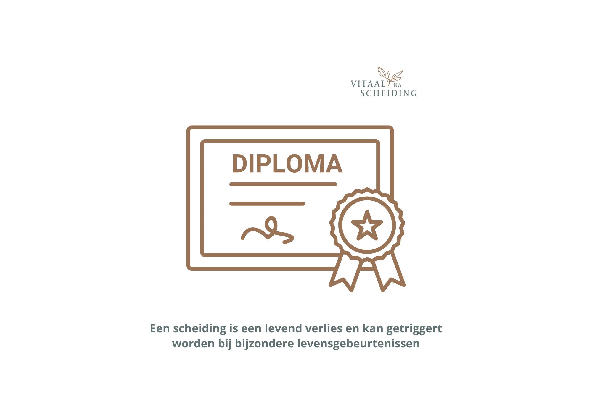 Rouw na een scheiding kan telkens opnieuw geraakt worden, zoals bij een diploma uitreiking, omdat het een levend verlies is.